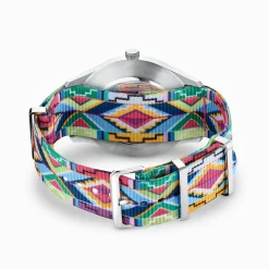 New Uhrenarmband Code TS Nato Grafikmuster bunt Damen Uhren|Damenuhren